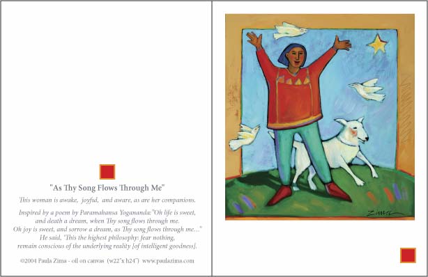 image of front and back of greeting card
