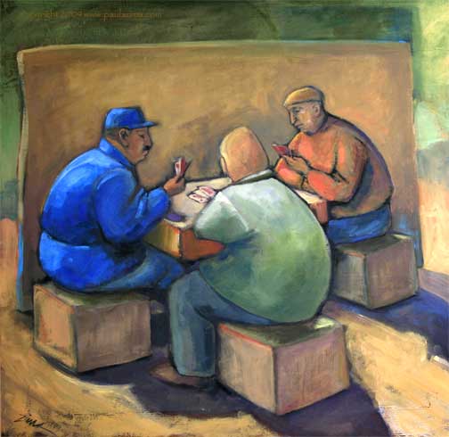 Card Players, by Paula Zima, large image and comments.