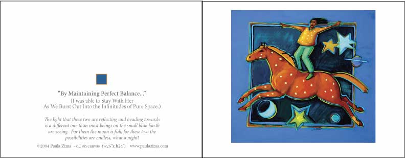 greeting card, "Perfect Balance", oil painting by Paula Zima