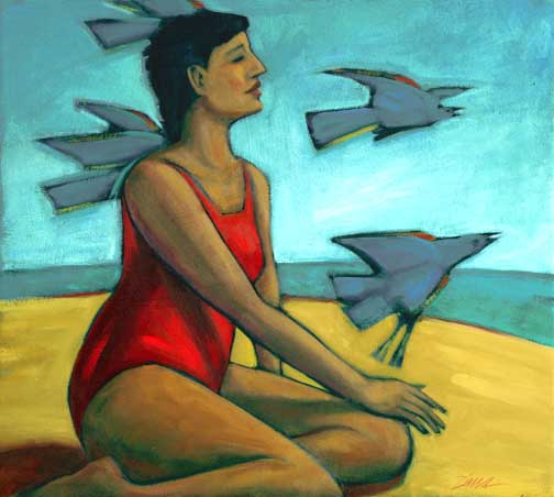 "Red Swimsuit" by Paula Zima, large image and comments.