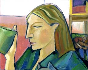 woman with coffee mug