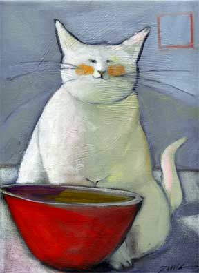 White Cat, Red Bowl