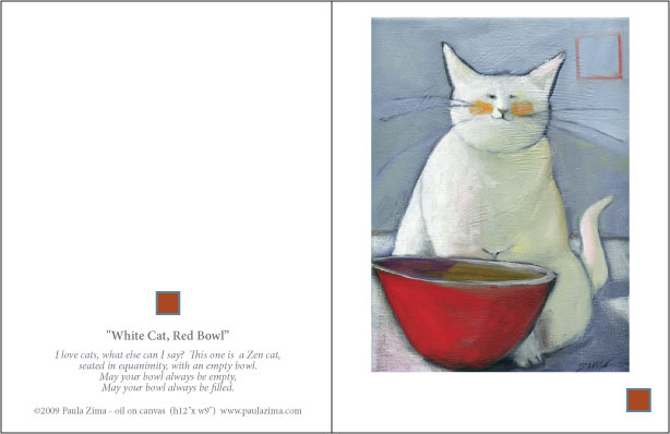 image of front and back of greeting card