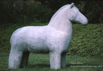 Stoic Horse, fero-cement sculpture by Paula Zima